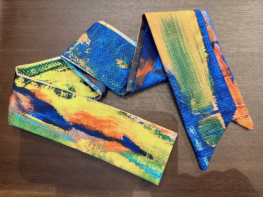 長絲巾 絢爛油畫風