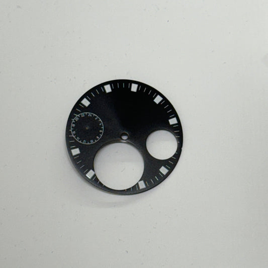 46MM |錶盤|陀飛輪三眼鏤空貓眼黑色