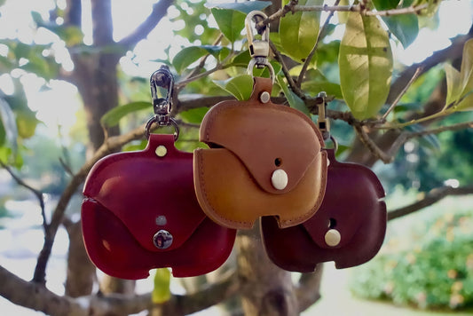 AirPods Pro 保護殼 皮革 酒紅 1/2代