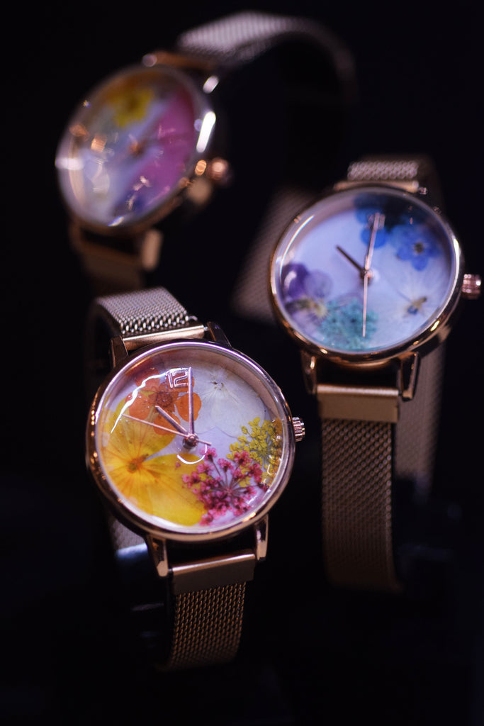 【時光花園】真花手錶 紫羅蘭藍紫色