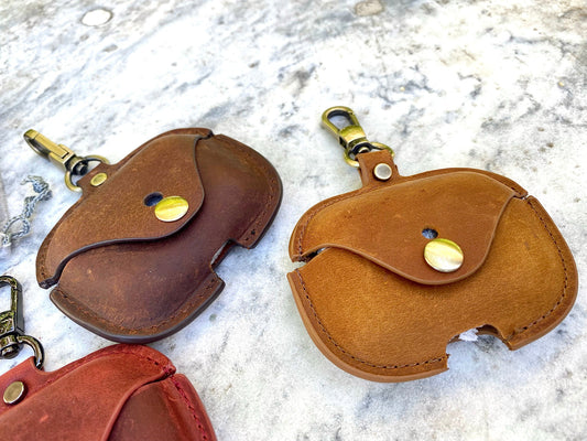 AirPods Pro 保護殼 皮革 深棕 1/2代