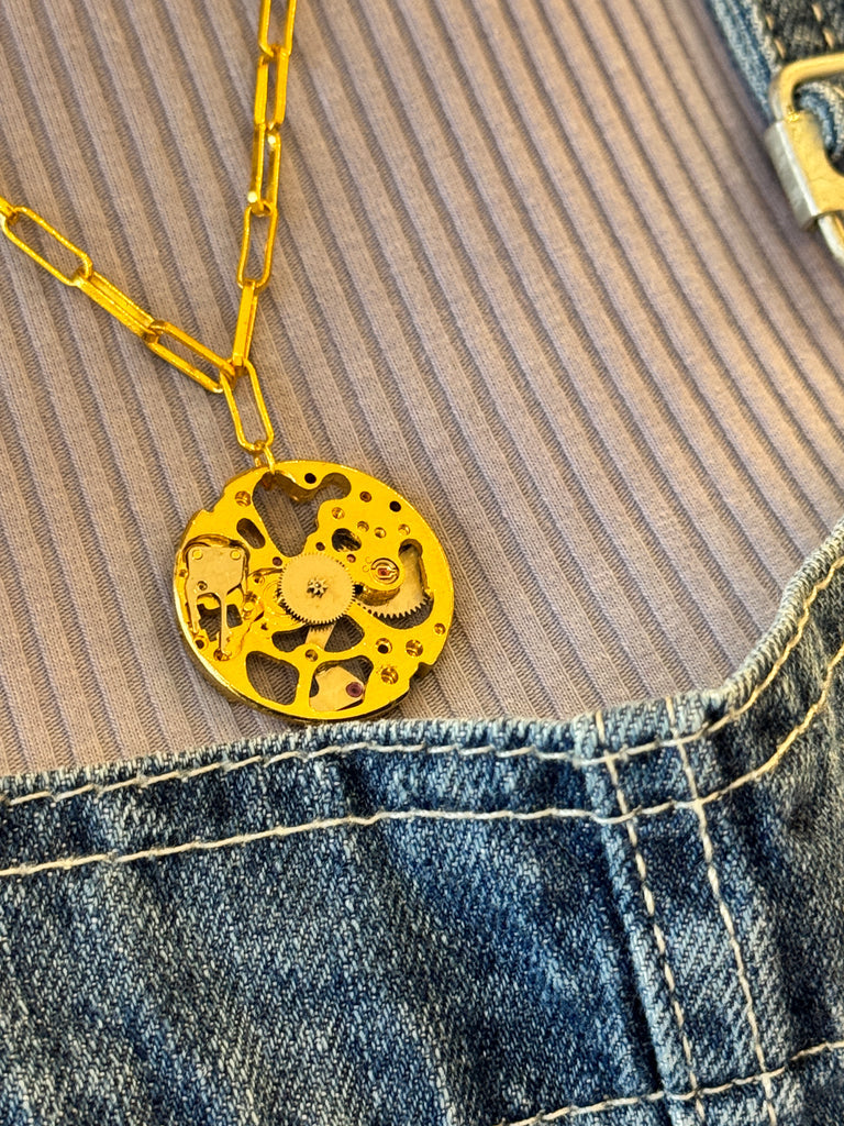 項鍊 時間魔法 玫瑰金