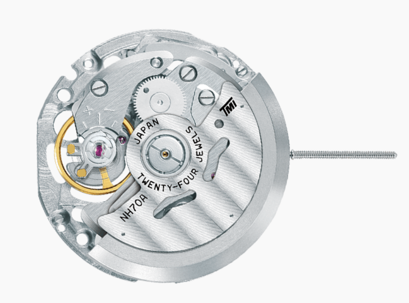 Seiko (SII) Caliber NH70 Skeleton Mechanical Watch Movement Silver TMI - Watchmake Factory