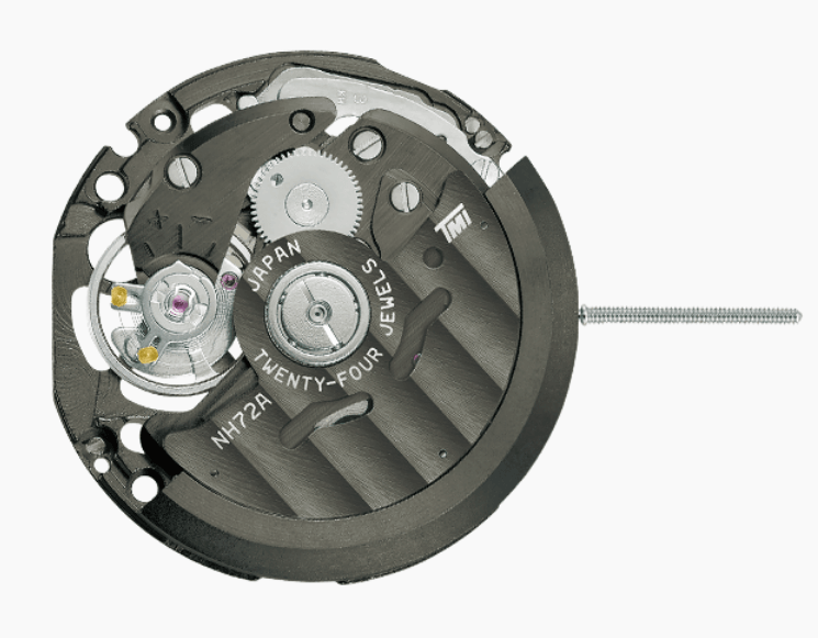 Seiko (SII) Caliber NH72 Skeleton Mechanical Watch Movement Black TMI - Watchmake Factory