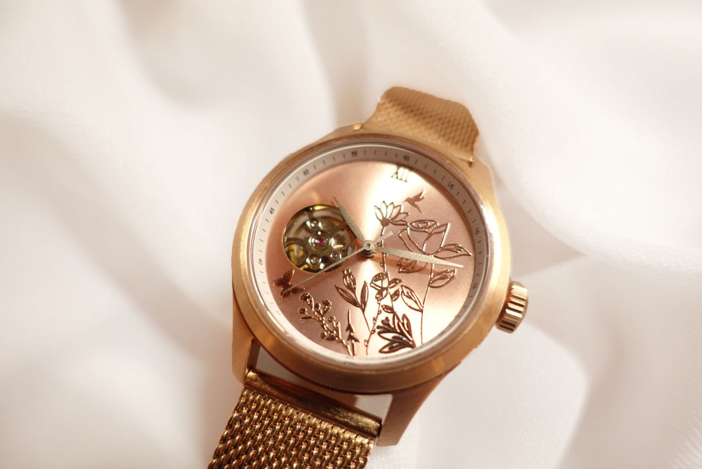 Watchmake 花語系列: 花園 36mm 玫瑰金錶殼 Seiko NH38