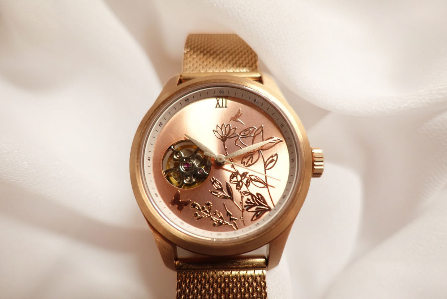 Watchmake 花語系列: 花園 36mm 玫瑰金錶殼 Seiko NH38
