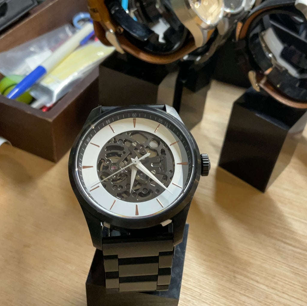 WMF 全簍空白色錶面 42mm 黑色錶殼 Seiko NH72機芯