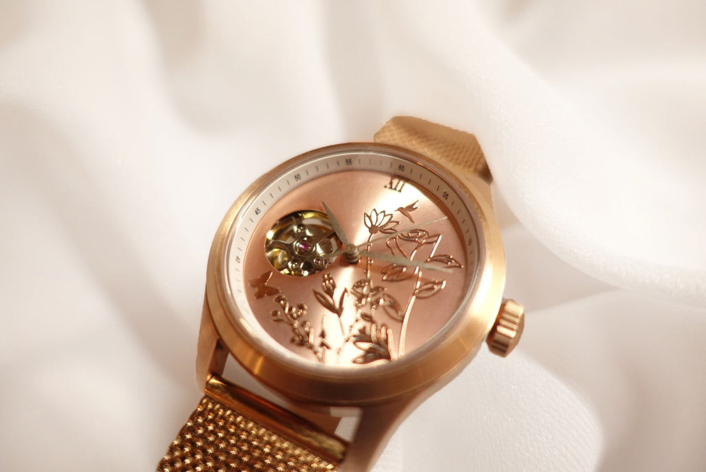 Watchmake 花語系列: 花園 36mm 玫瑰金錶殼 Seiko NH38