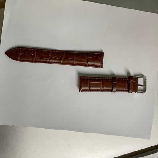 Apple Watch 錶帶 真皮鱷魚紋 深棕 20mm