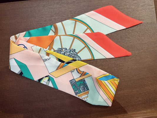 渡假小絲巾 車輪彩色