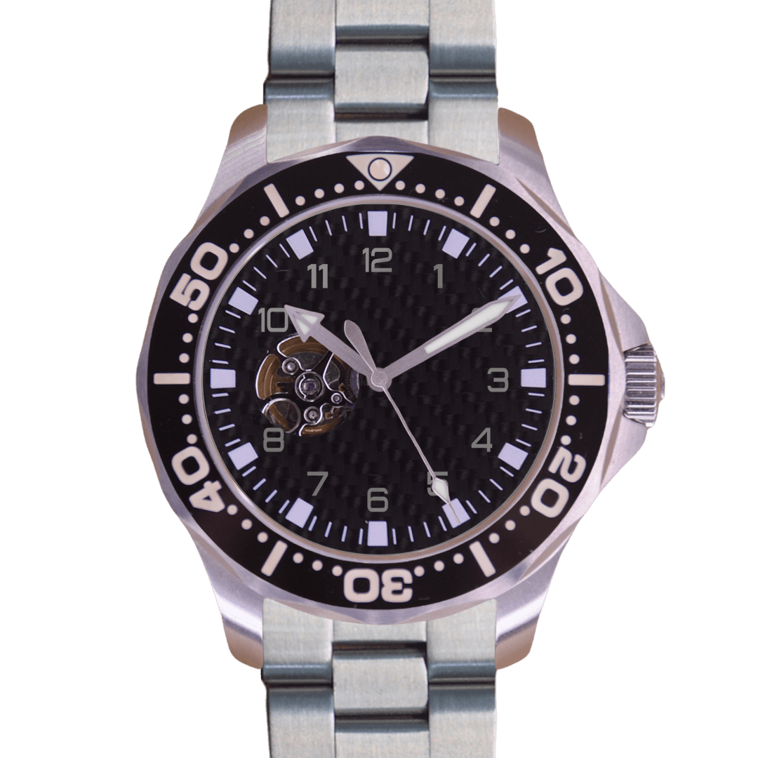 Diver 46 - Carbon|Design Studio|Seiko Automatic Japan Made|46mm - Watchmake Factory