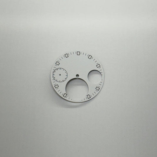 46MM ｜錶盤｜陀飛輪三眼鏤空貓眼白色