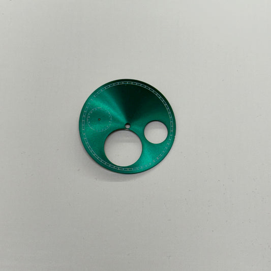 42MM ｜錶盤｜陀飛輪三眼鏤空貓眼綠色
