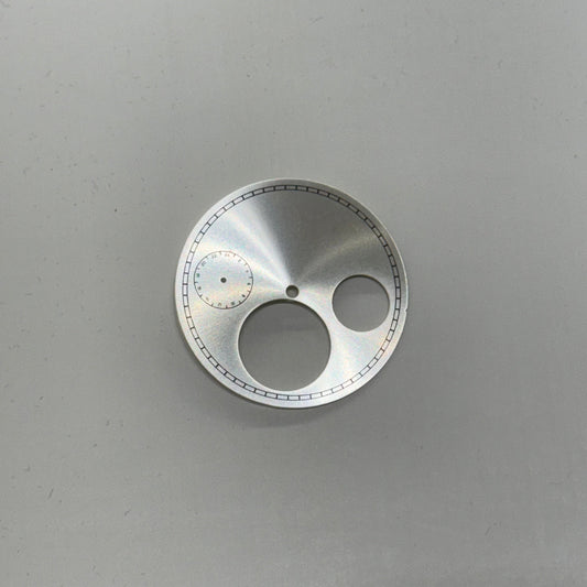 42MM ｜錶盤｜陀飛輪三眼鏤空貓眼銀色