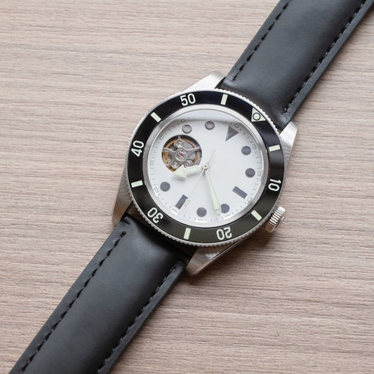 黑白奢華-40mmDiver日本SEIKO機芯DIY套組｜個性化手錶禮物盒 | DIY kit set