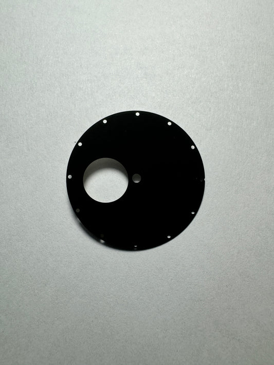 36MM |錶盤|圓形鏤空磨砂黑色