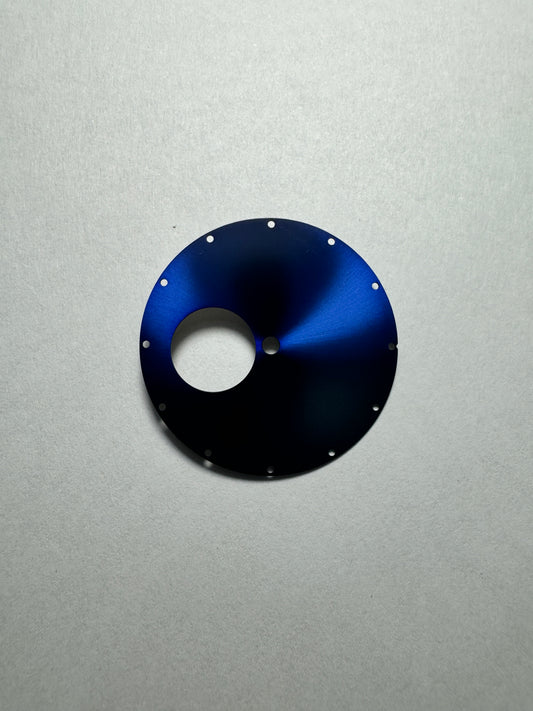 36MM ｜錶盤｜圓形鏤空太陽紋藍色
