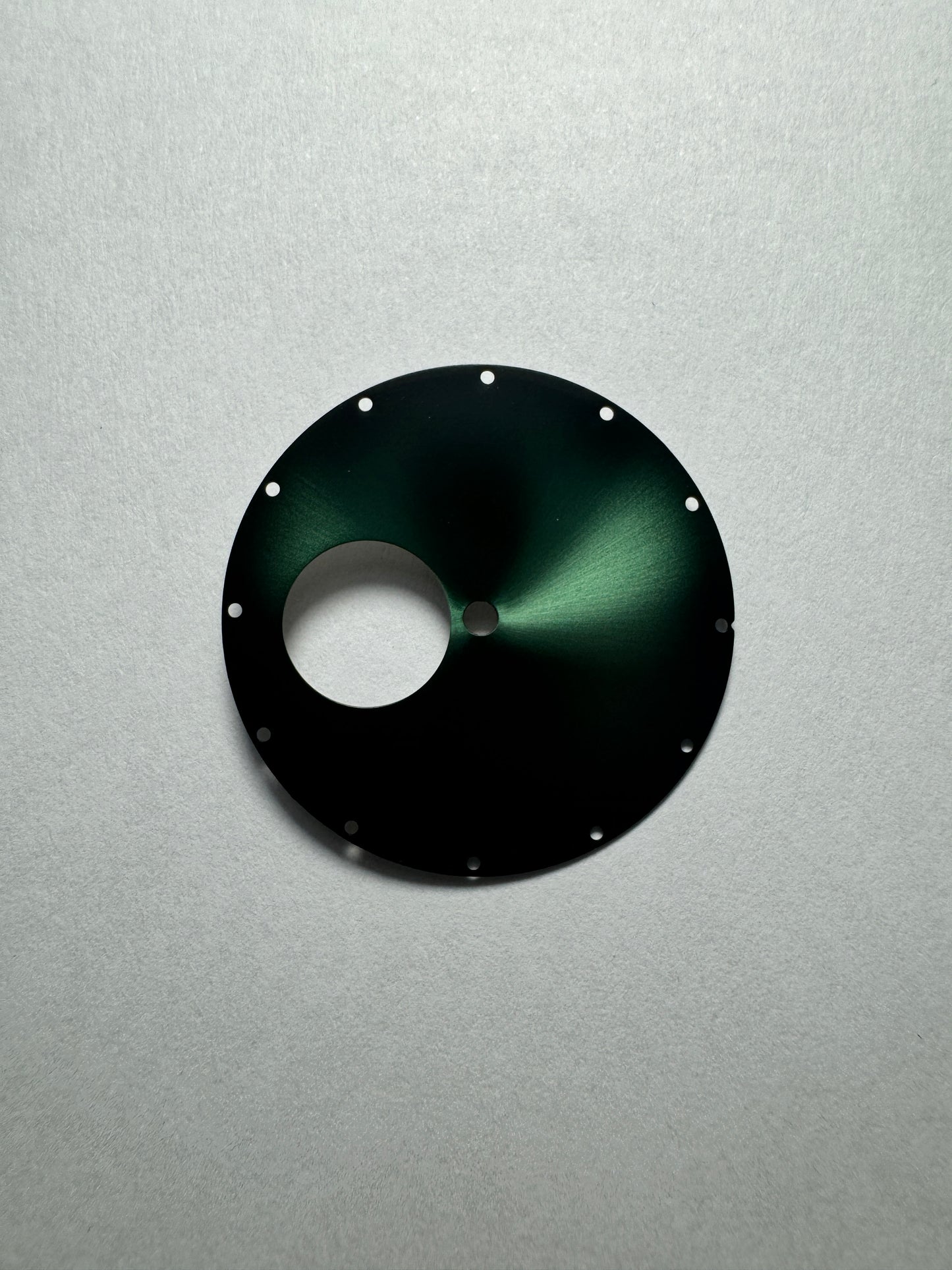 36MM ｜錶盤｜圓形鏤空貓眼綠色