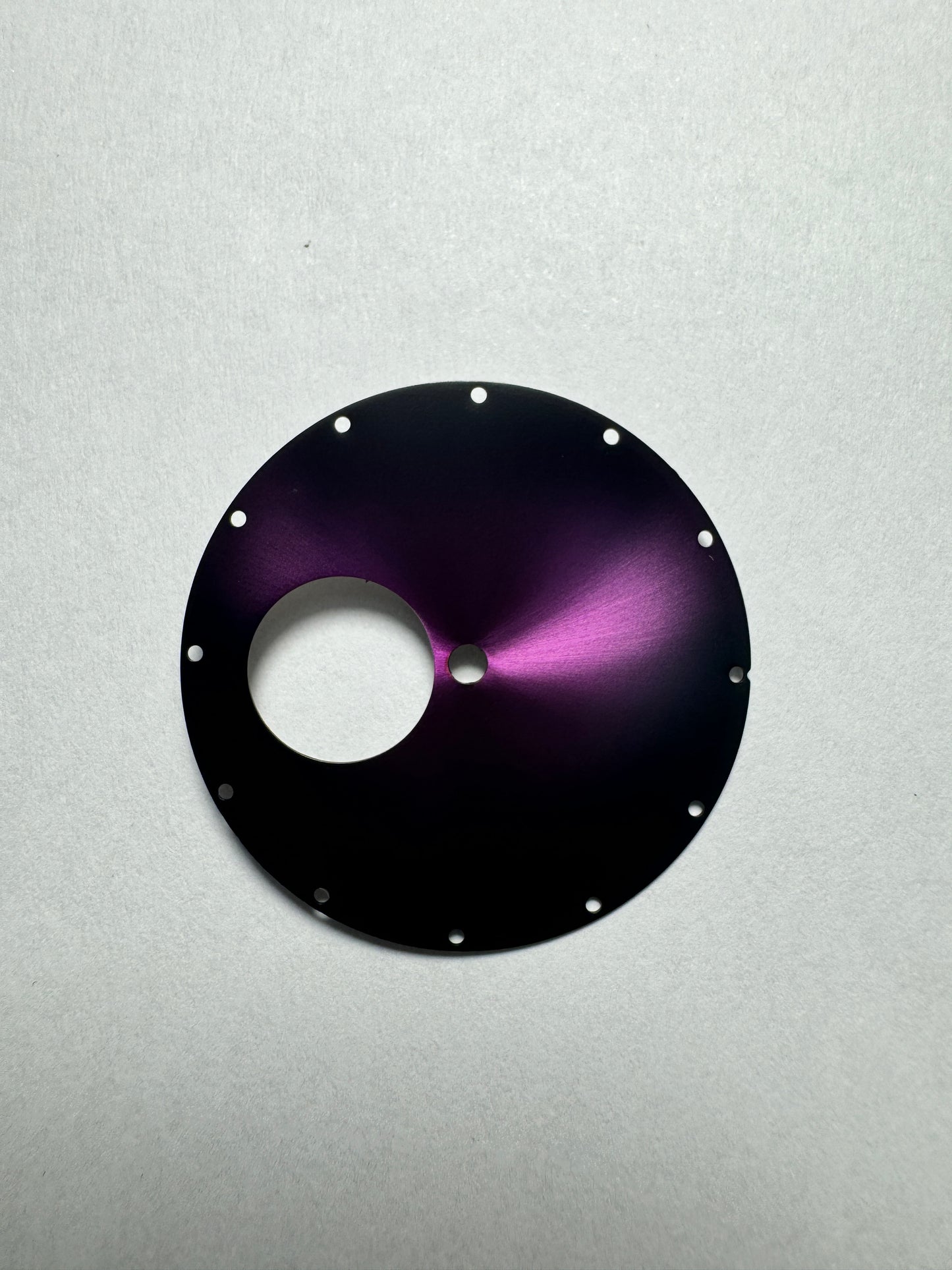 36MM ｜錶盤｜圓形鏤空貓眼紫色