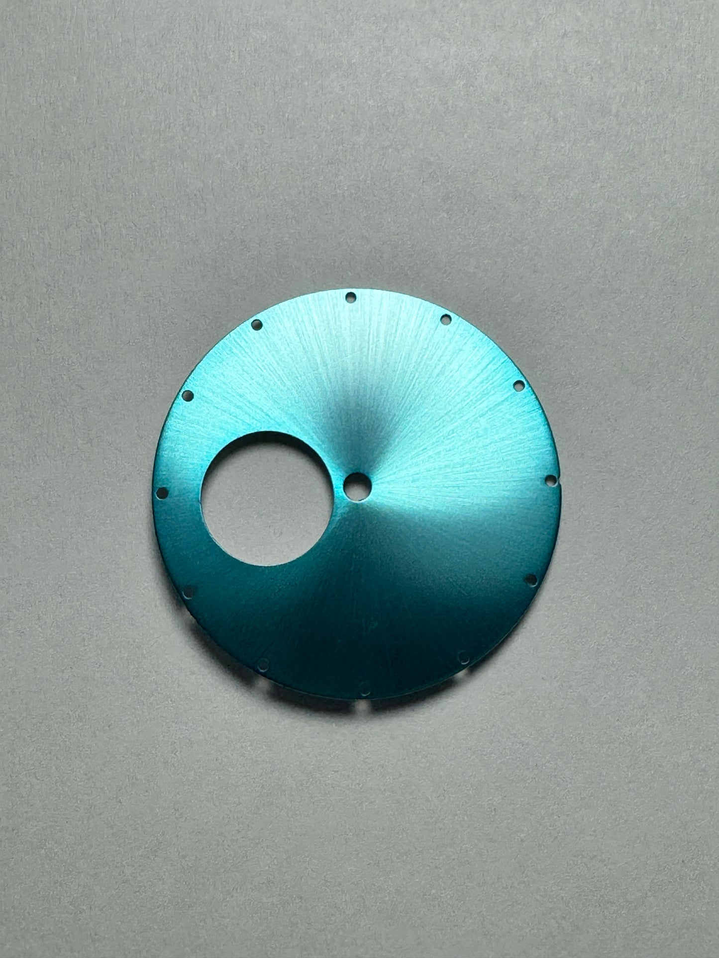 36MM ｜錶盤｜圓形鏤空太陽紋彩藍色