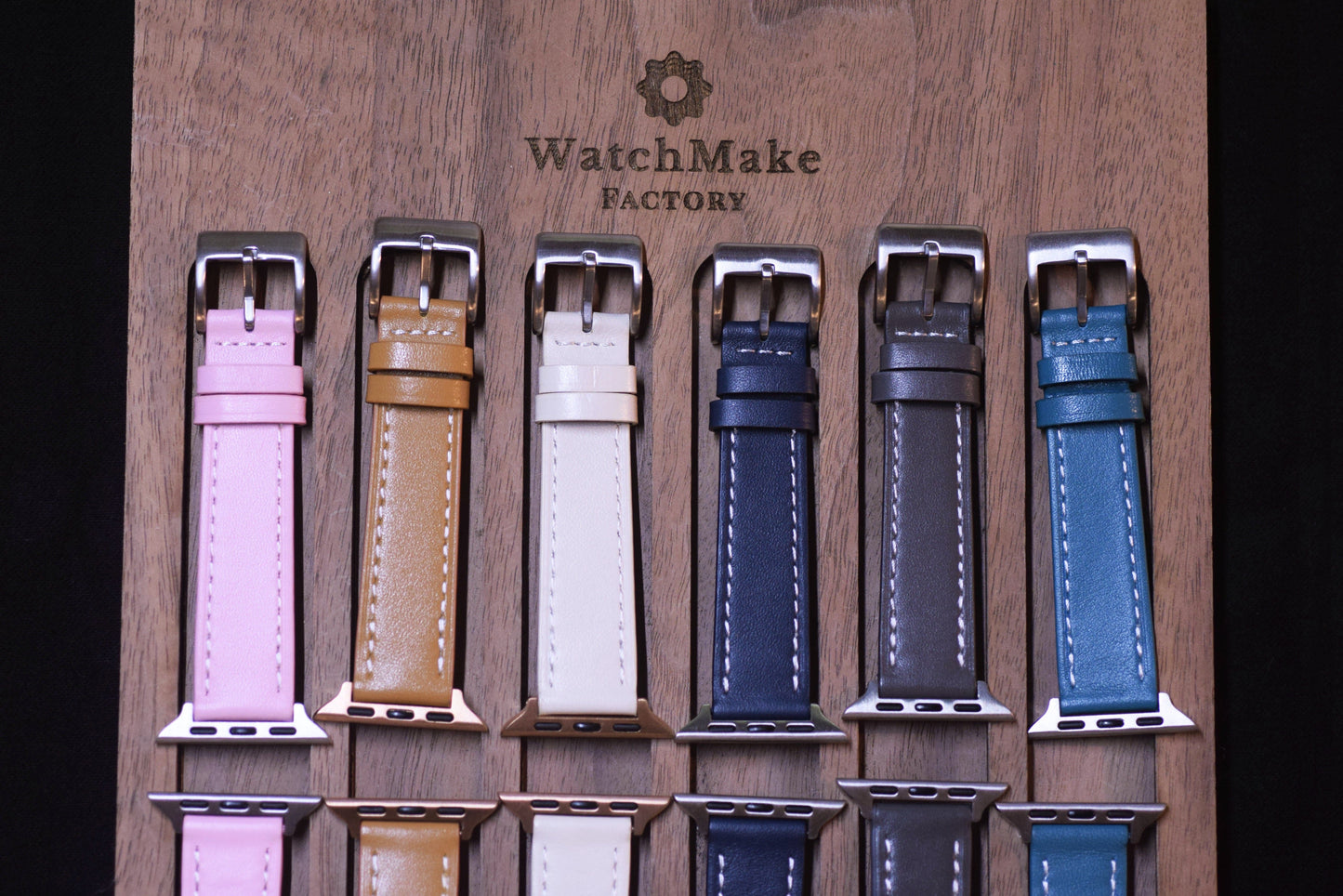 Apple Watch 錶帶 復古小牛皮 淺棕色20mm