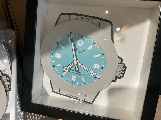 無時無刻 2D裝置藝術 手繪感時鐘  Tiffany （黑框）