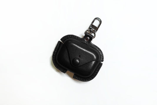 AirPods Pro 保護殼 油蠟皮革 暗夜黑 1/2代
