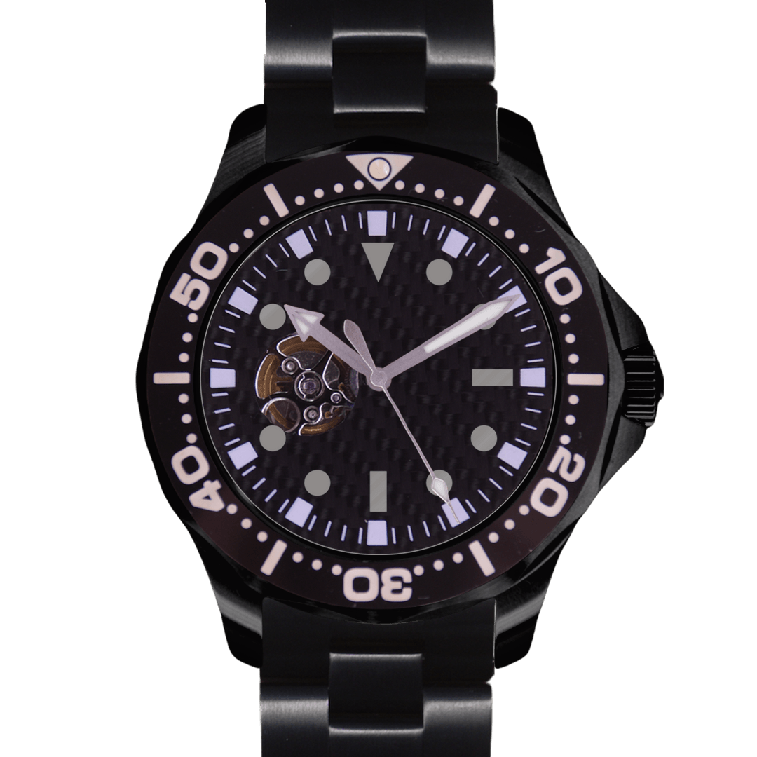 Diver 46 - Carbon Black｜Design Studio｜Seiko Automatic Japan Made｜46mm - Watchmake Factory