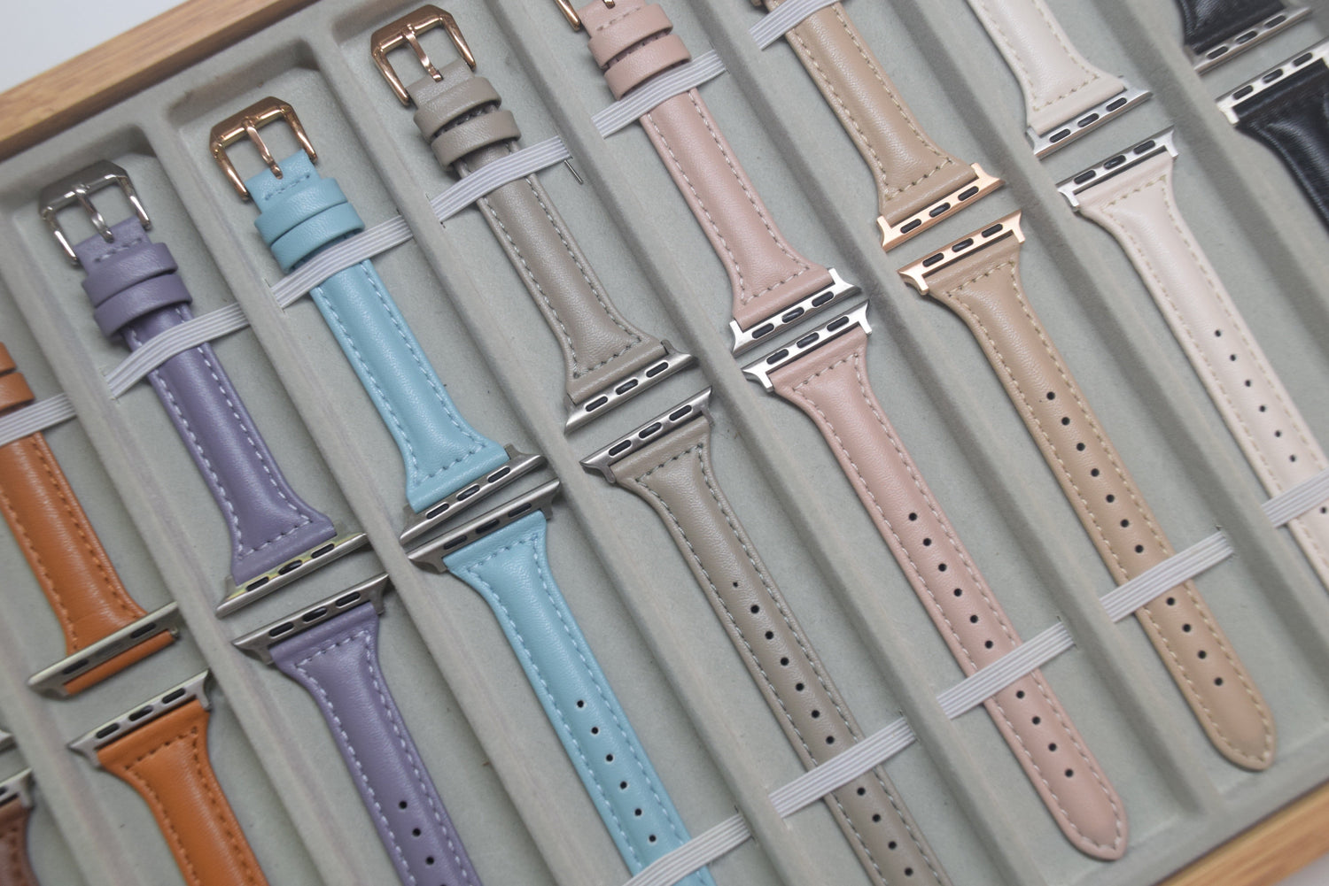 馬卡龍色系皮革錶帶 天空粉藍 14mm - Watchmake Factory