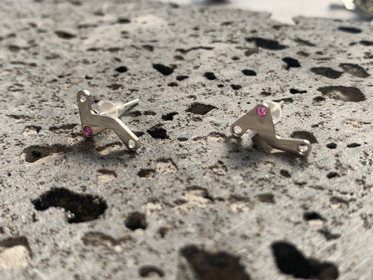 (純銀)計時寶石耳環 /S - Watchmake Factory