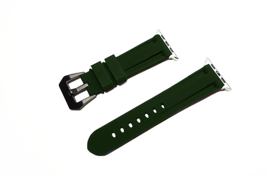 潛水矽膠錶帶 軍綠 22mm - Watchmake Factory